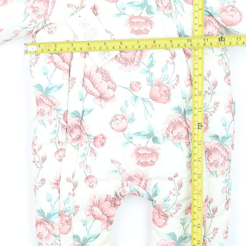 Fred & Flo Unisex Baby Ivory Floral Hooded Snowsuit 6-9 Months