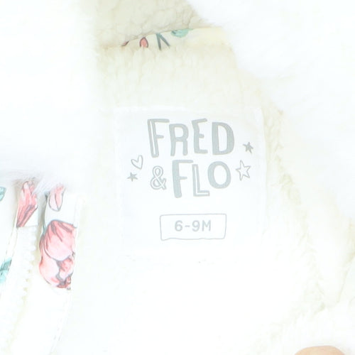 Fred & Flo Unisex Baby Ivory Floral Hooded Snowsuit 6-9 Months