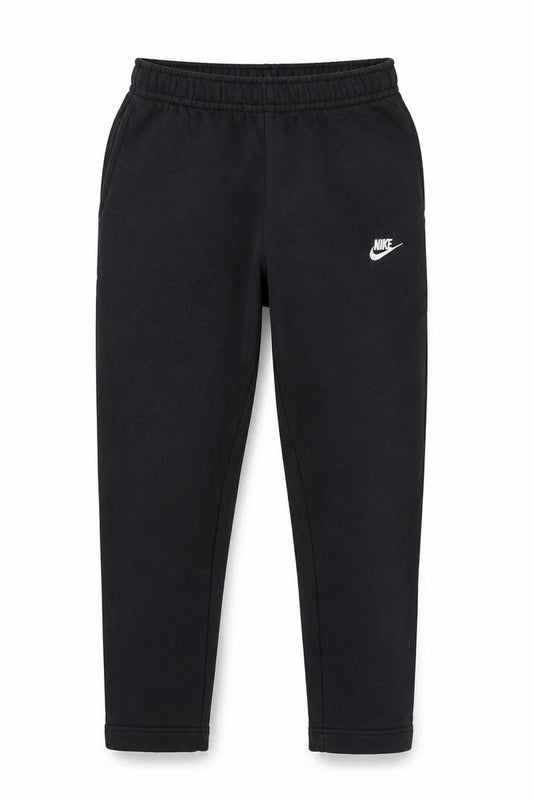 Front view of Nike boys’ black xs fleece jogger sweatpants activewear trousers