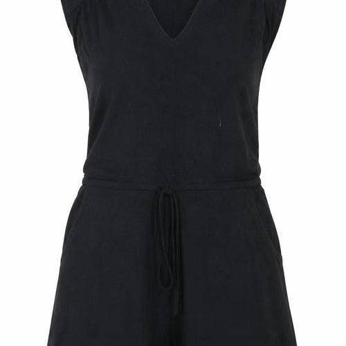 New Look Women's Black Size 8 Sleeveless V-Neck Playsuit