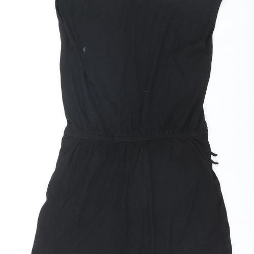 New Look Women's Black Size 8 Sleeveless V-Neck Playsuit