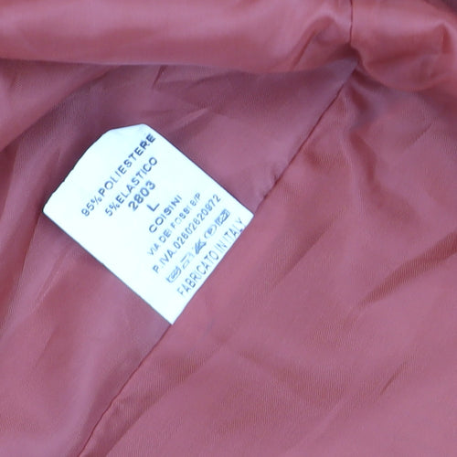 Made in Italy Women’s Orange Shawl Lapel Long Blazer L