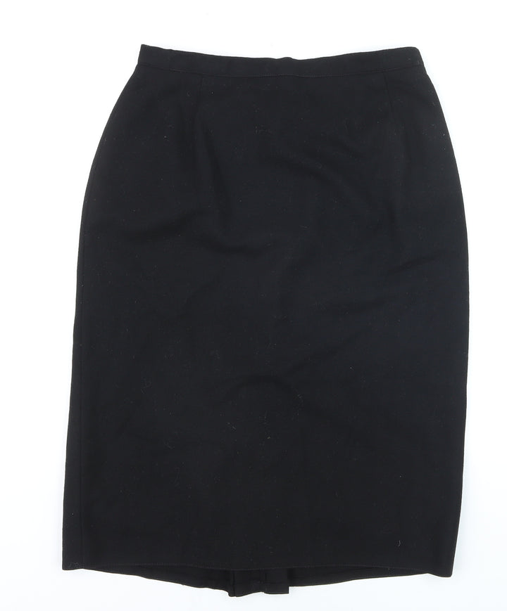 St. Bernard Women's Black Wool Blend Pencil Skirt Size 16