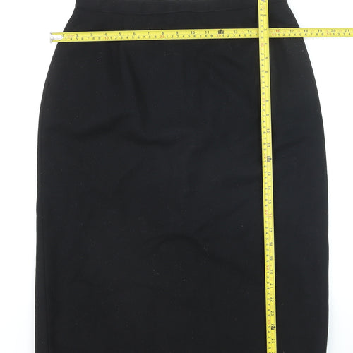 St. Bernard Women's Black Wool Blend Pencil Skirt Size 16