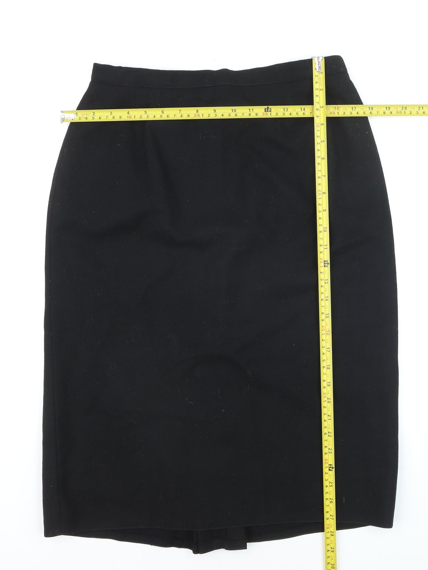 St. Bernard Women's Black Wool Blend Pencil Skirt Size 16