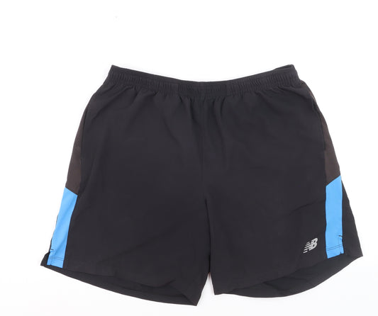 New Balance Men’s Black L Athletic Running Shorts Quick Dry