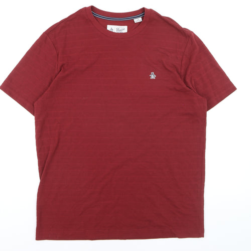 Original Penguin Men's Red Cotton Crew Neck T-Shirt Size L