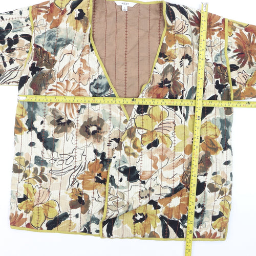 Next Women’s Multicoloured Floral Quilted Blazer Jacket Size S