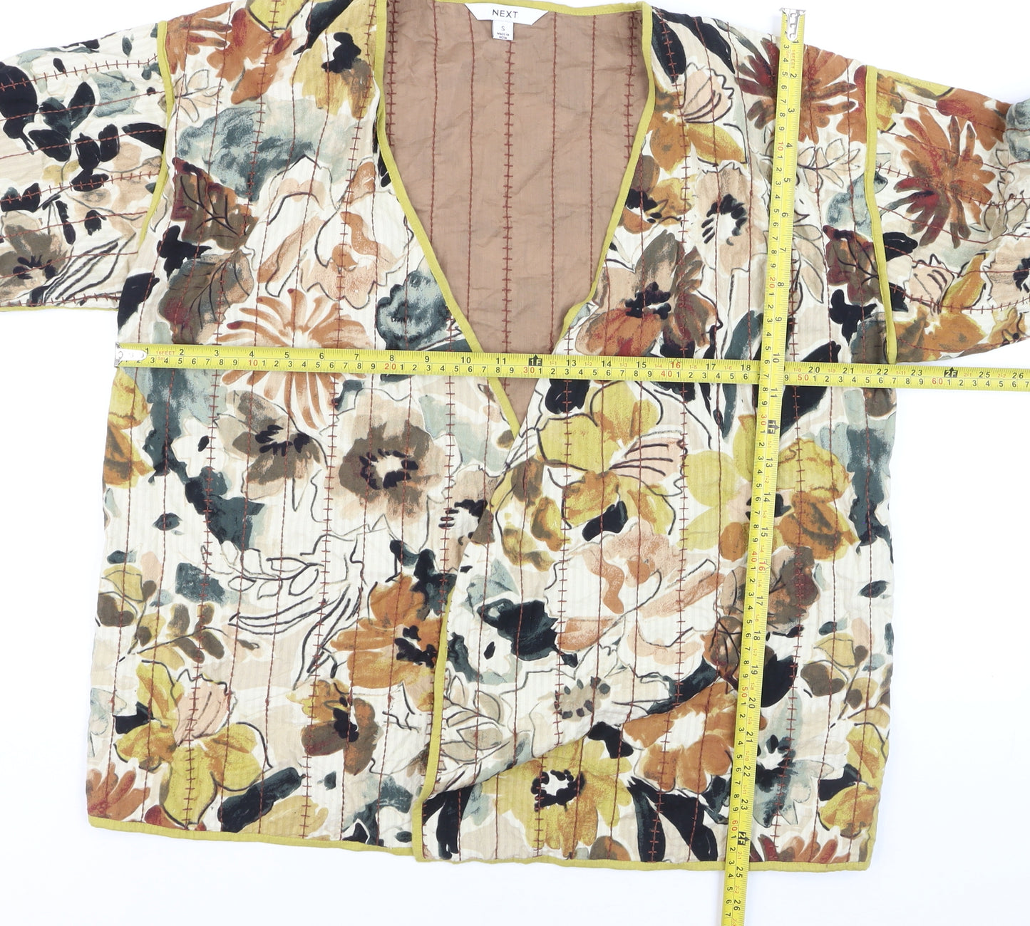 Next Women’s Multicoloured Floral Quilted Blazer Jacket Size S