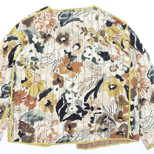 Next Women’s Multicoloured Floral Quilted Blazer Jacket Size S