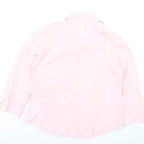Marks and Spencer Women's Pale Pink Button-Up Shirt UK 14
