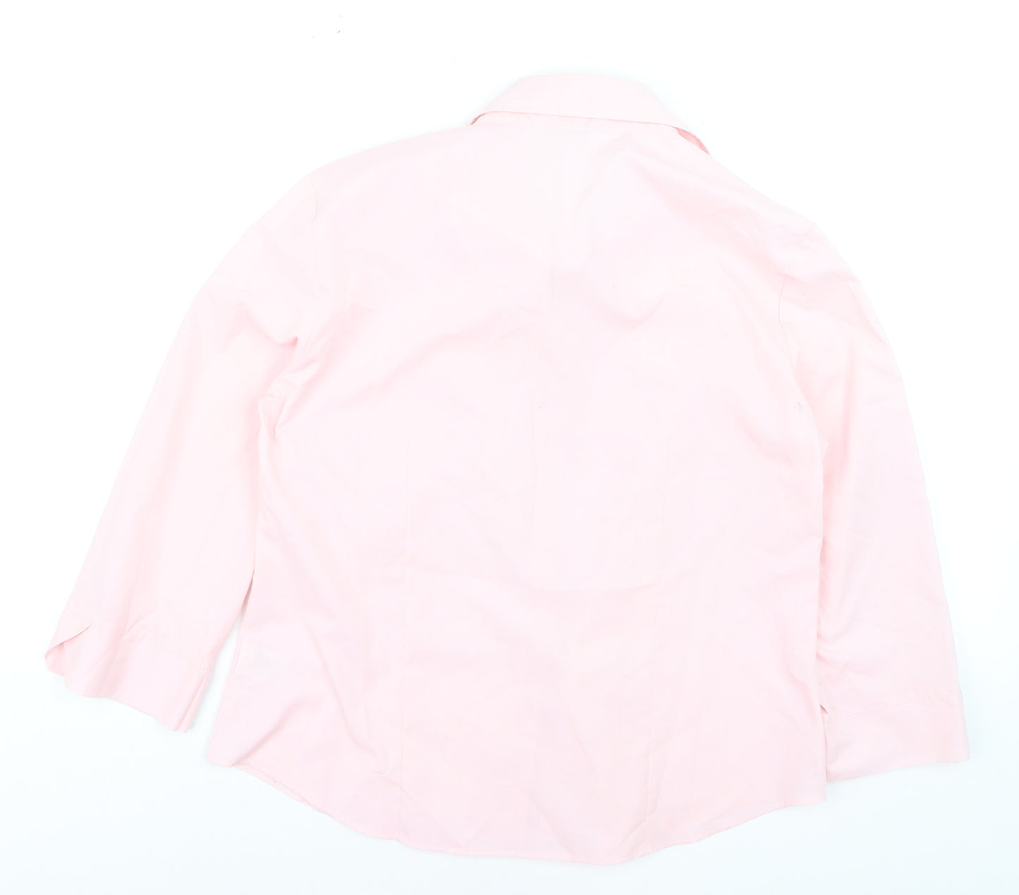 Marks and Spencer Women's Pale Pink Button-Up Shirt UK 14
