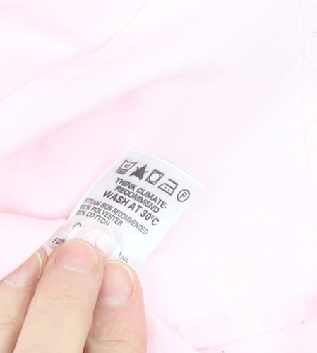 Marks and Spencer Women's Pale Pink Button-Up Shirt UK 14