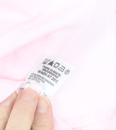 Marks and Spencer Women's Pale Pink Button-Up Shirt UK 14