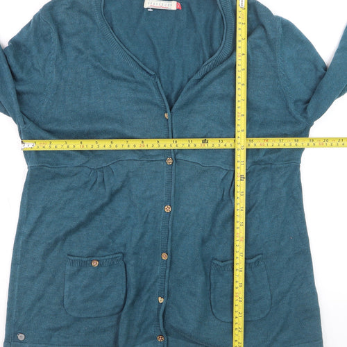 Brakeburn Women’s Blue V-Neck Button Cardigan Size L