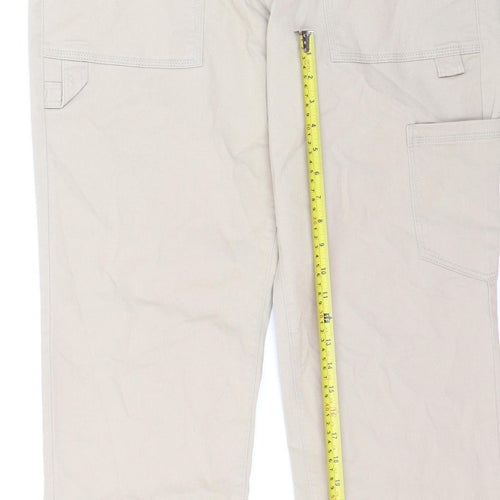H&M Women Beige Straight Cargo Pocket Jeans Size 12
