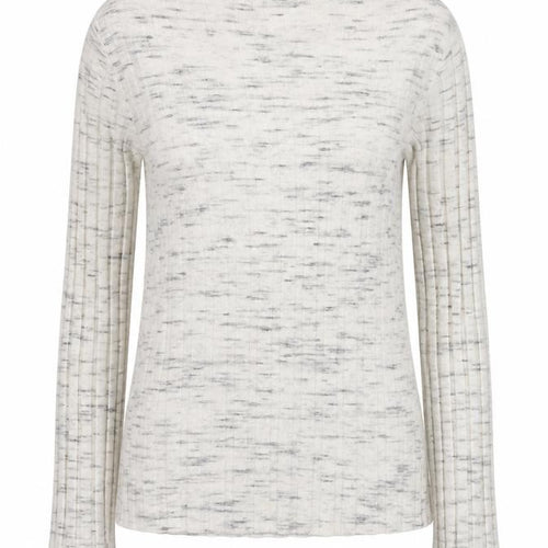 Topshop Women's Ivory Mock Neck Ribbed Knit Jumper Size S