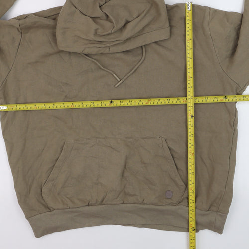 Springfield Men's Beige 2XL Pullover Hoodie Cotton Blend Casual