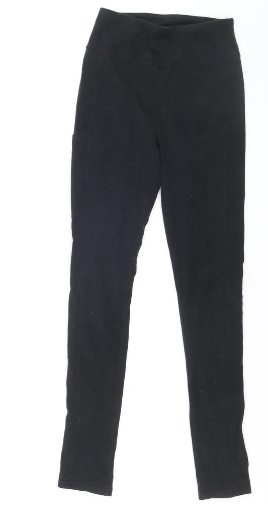 Hollister Womens Black XS Ankle Leggings Stretch Elastic Waist