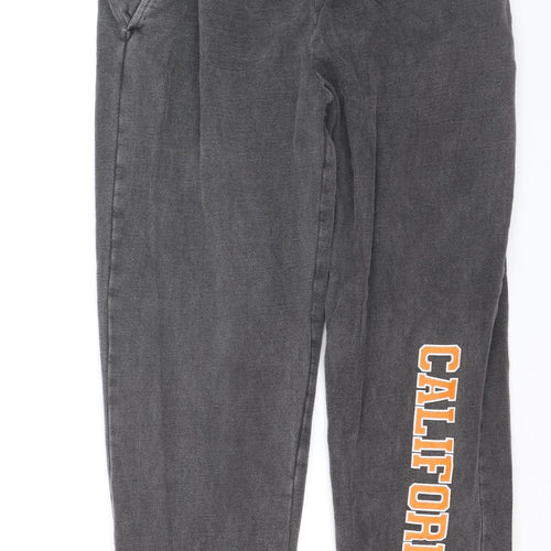 Boohoo Women’s Grey Jogger Sweatpants S California Print