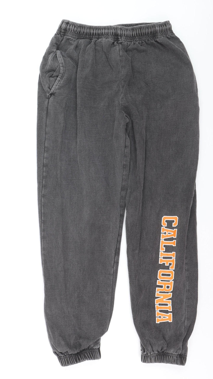 Boohoo Women’s Grey Jogger Sweatpants S California Print