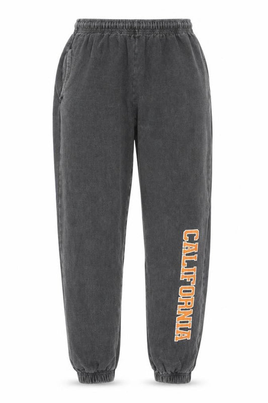 Boohoo Women’s Grey Jogger Sweatpants S California Print