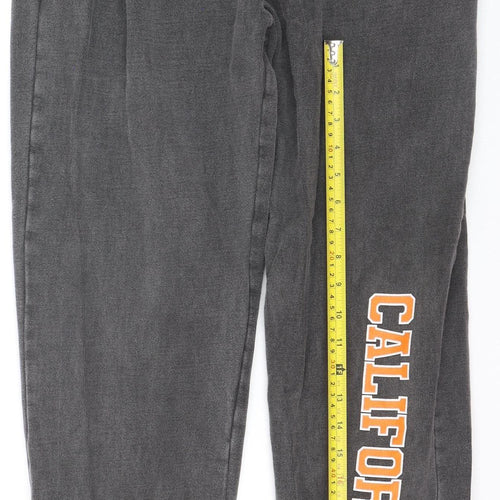 Boohoo Women’s Grey Jogger Sweatpants S California Print