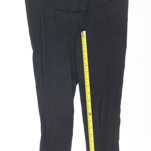 Frugi Bloom Black Organic Cotton Maternity Leggings UK 12