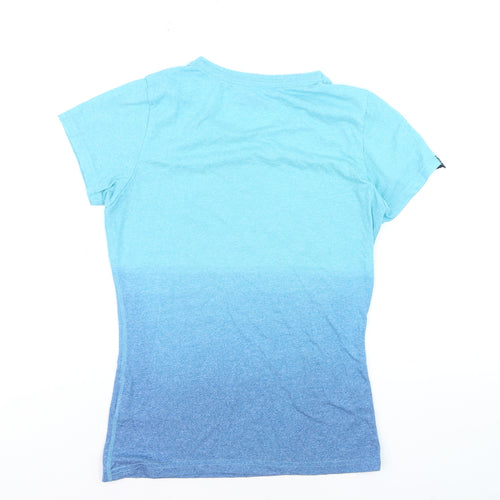 Superdry Womens Blue Gradient Logo Print T-Shirt Size M