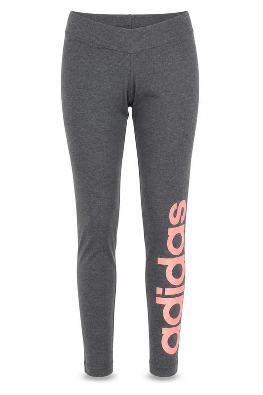 adidas Women’s Grey S Leggings Logo Athleisure Stretch Cotton