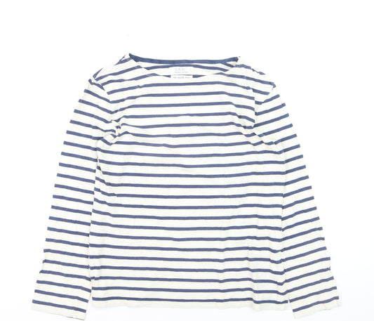 Seasalt Women’s Blue Striped Organic Cotton Sailor Long Sleeve T-Shirt UK 14