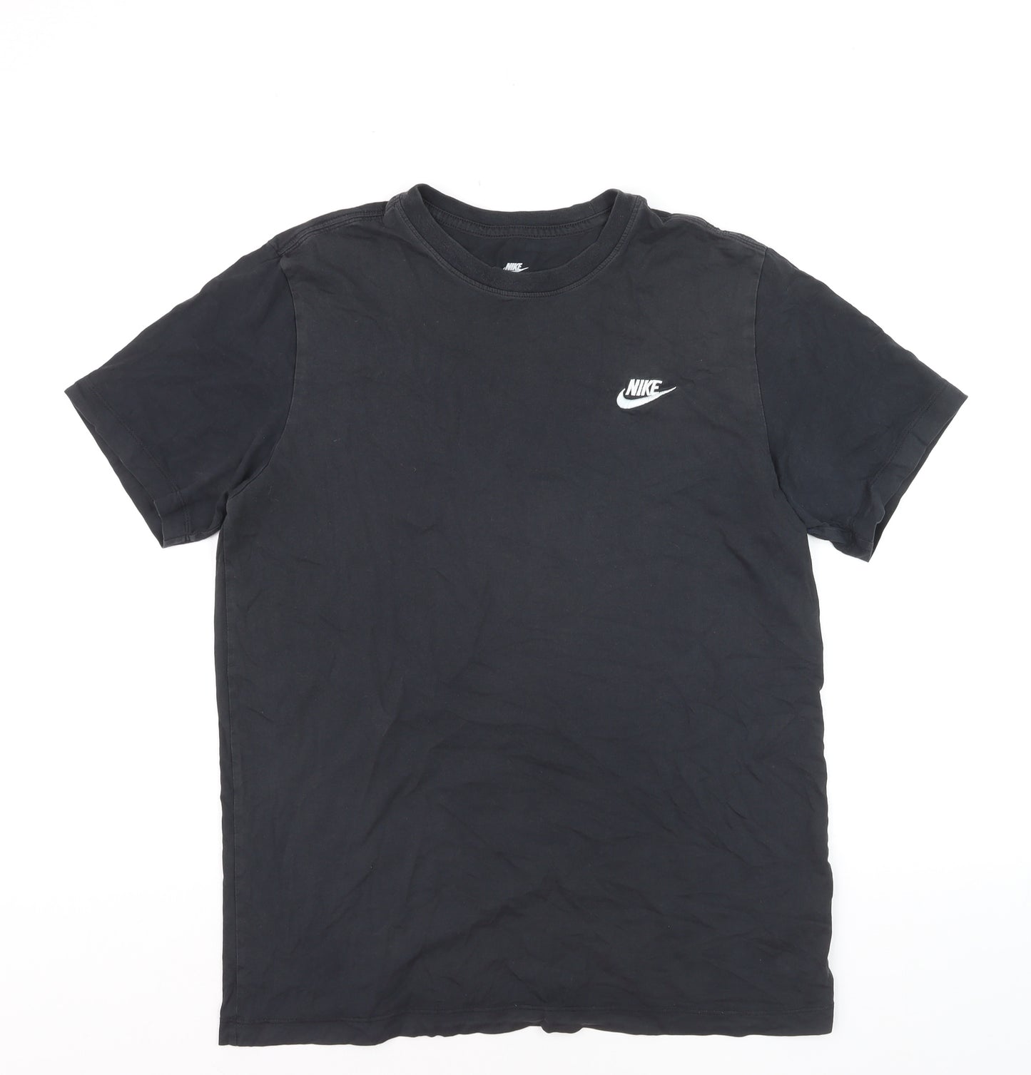 Nike Men's Black Cotton Crew Neck Short Sleeve T-Shirt Size M