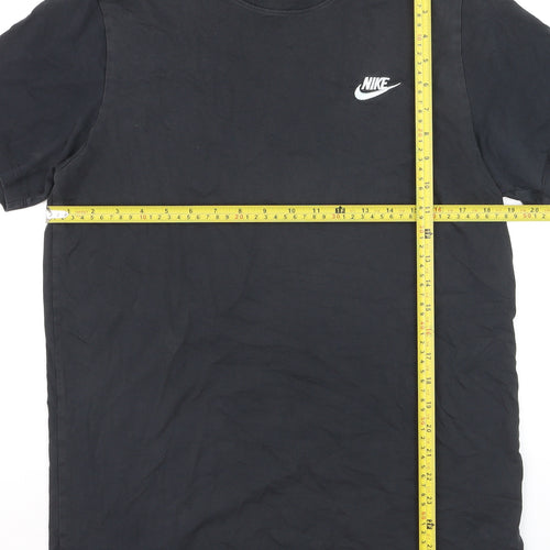 Nike Men's Black Cotton Crew Neck Short Sleeve T-Shirt Size M