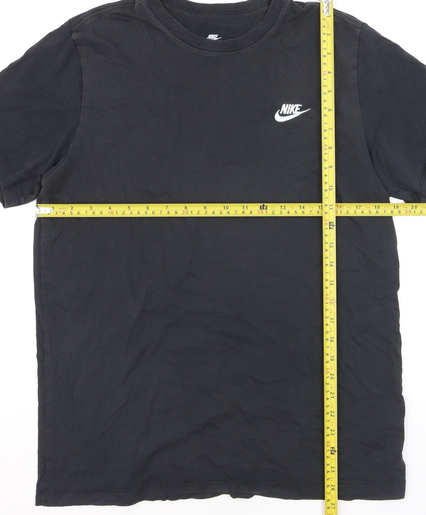 Nike Men's Black Cotton Crew Neck Short Sleeve T-Shirt Size M