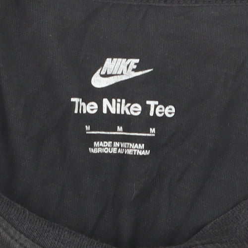 Nike Men's Black Cotton Crew Neck Short Sleeve T-Shirt Size M