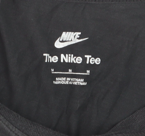 Nike Men's Black Cotton Crew Neck Short Sleeve T-Shirt Size M