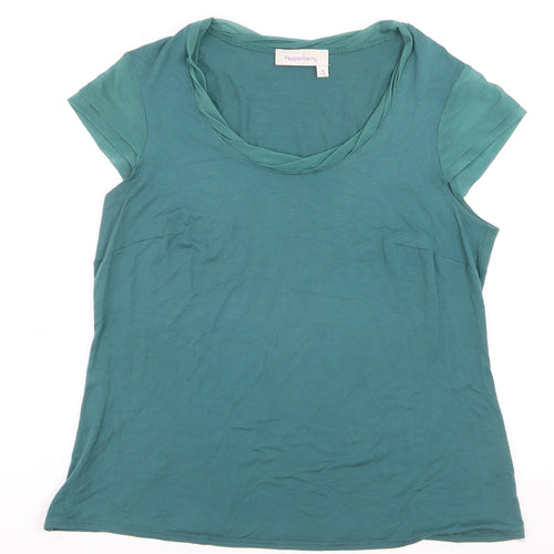 Pepperberry Women's Green Jersey T-Shirt Size 18