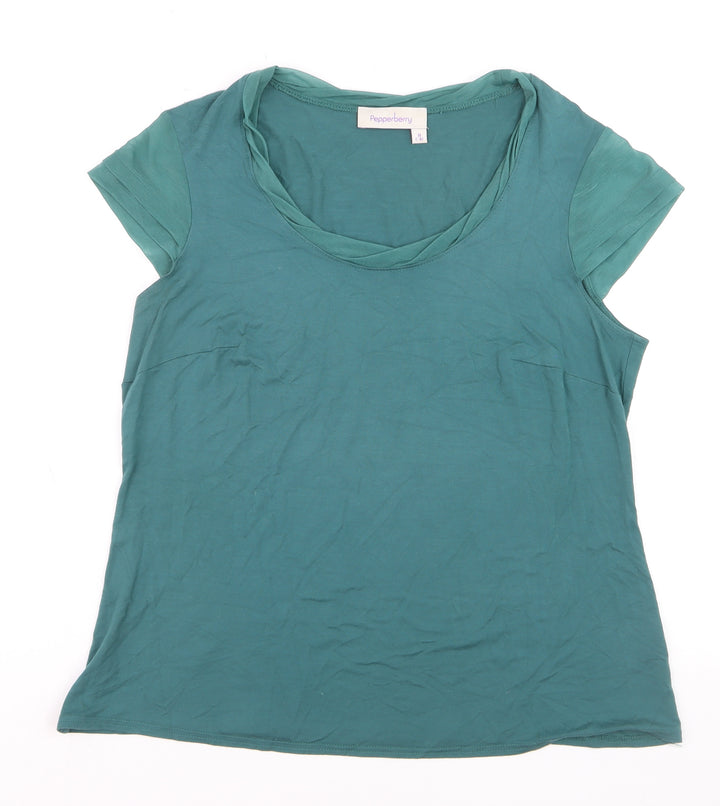 Pepperberry Women's Green Jersey T-Shirt Size 18