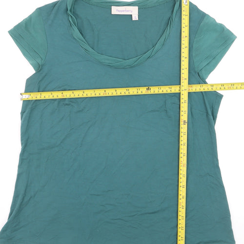 Pepperberry Women's Green Jersey T-Shirt Size 18