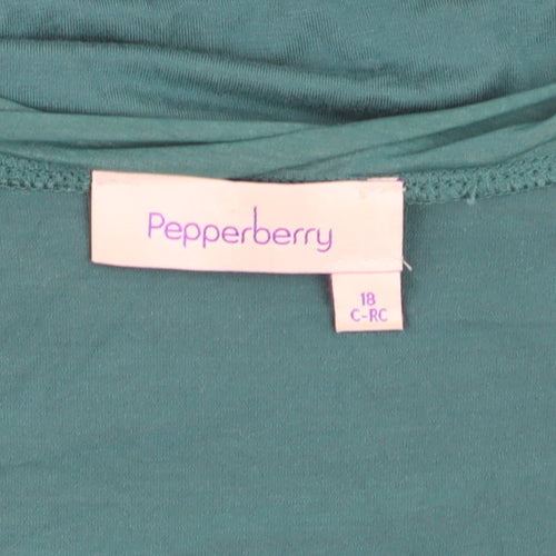 Pepperberry Women's Green Jersey T-Shirt Size 18