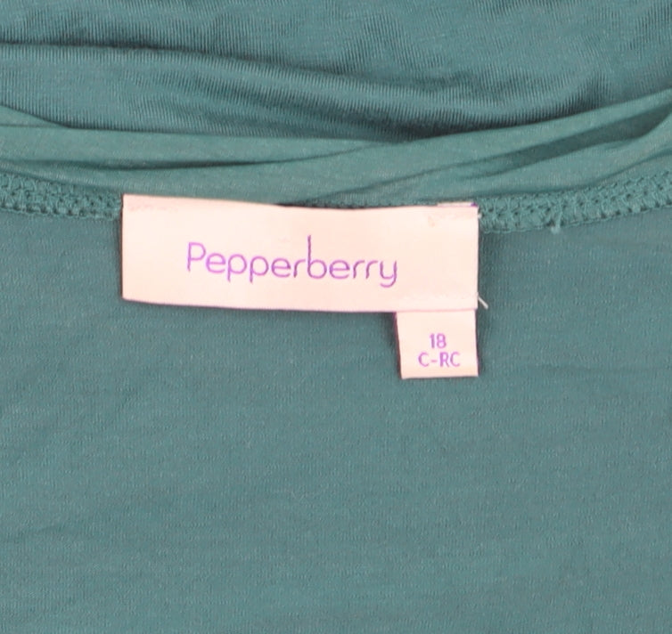 Pepperberry Women's Green Jersey T-Shirt Size 18