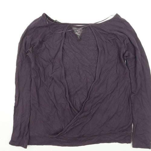 Marks and Spencer Women’s Purple Wrap Jersey Blouse Size 10