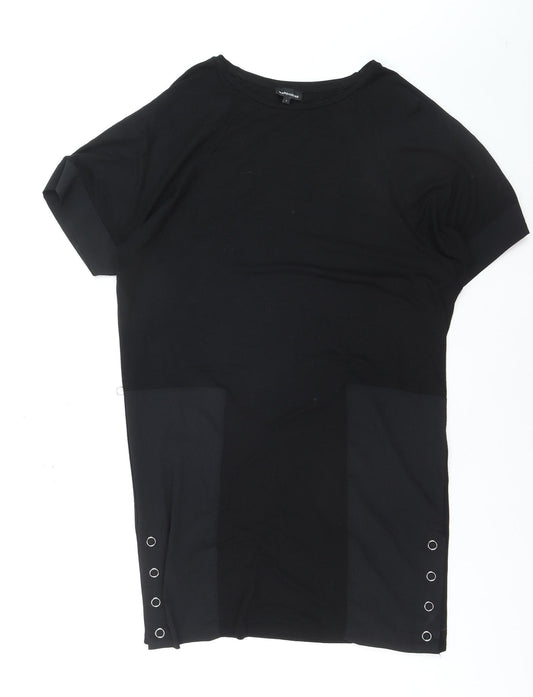 Warehouse Womens Black Short Sleeve Crew Neck Stretch T-Shirt S