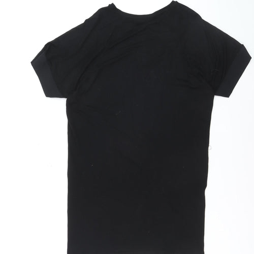 Warehouse Womens Black Short Sleeve Crew Neck Stretch T-Shirt S
