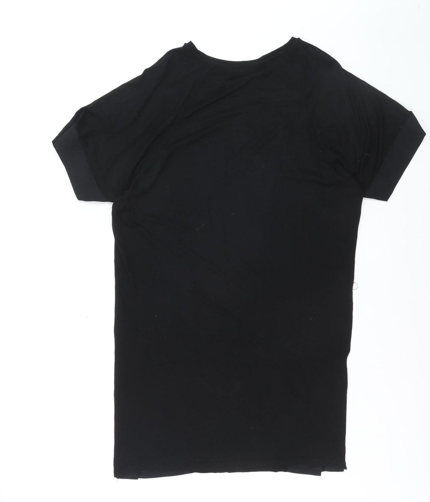 Warehouse Womens Black Short Sleeve Crew Neck Stretch T-Shirt S