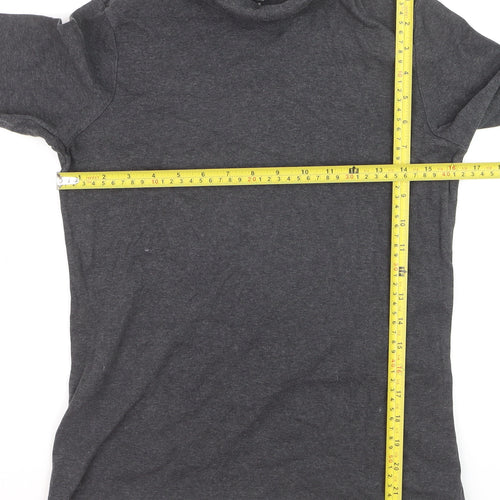 Uniqlo Women Grey Roll Neck Supima Cotton Long Sleeve Jumper M