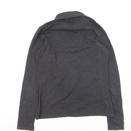 Uniqlo Women Grey Roll Neck Supima Cotton Long Sleeve Jumper M