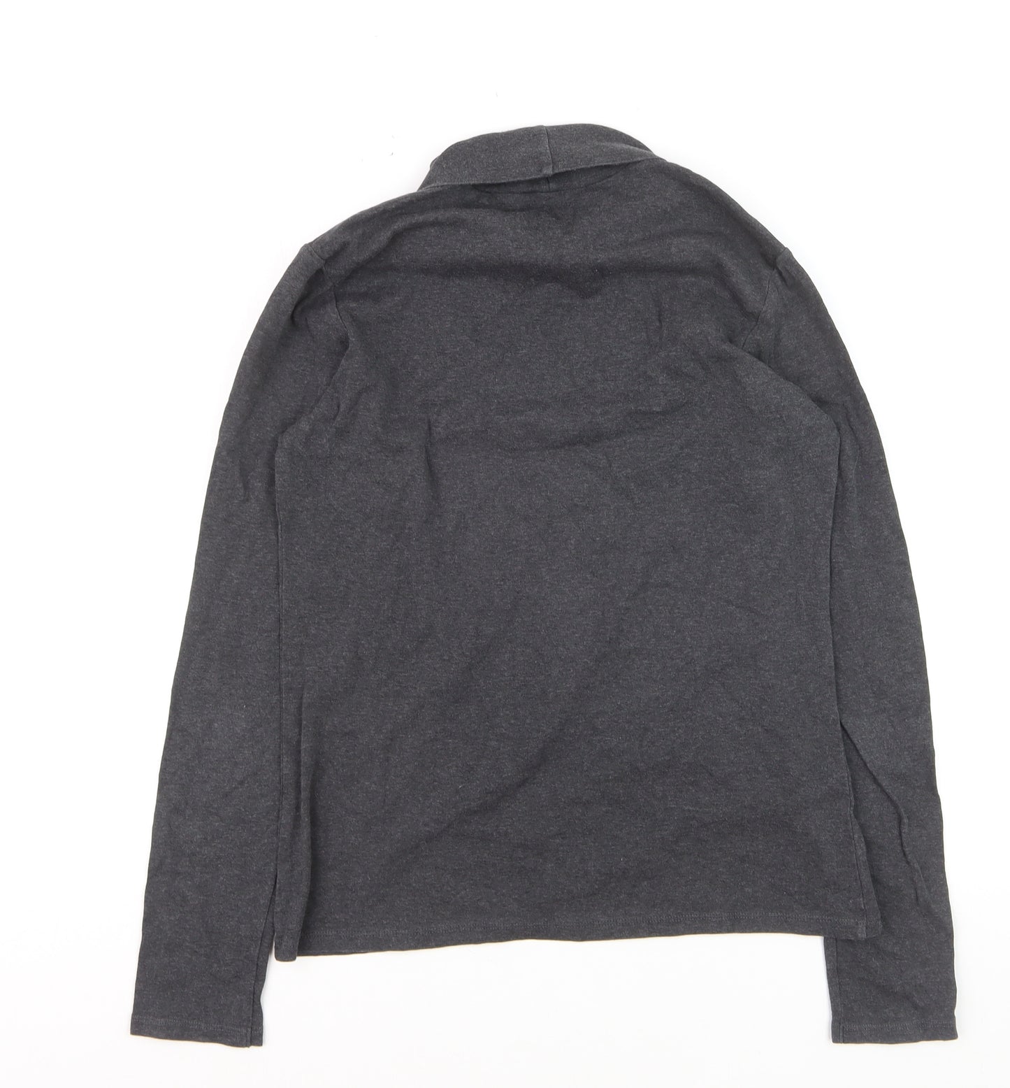 Uniqlo Women Grey Roll Neck Supima Cotton Long Sleeve Jumper M