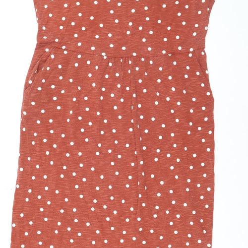 Boden Women Brown Polka Dot Midi Fit & Flare Dress Size 16L