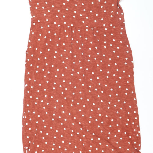 Boden Women Brown Polka Dot Midi Fit & Flare Dress Size 16L